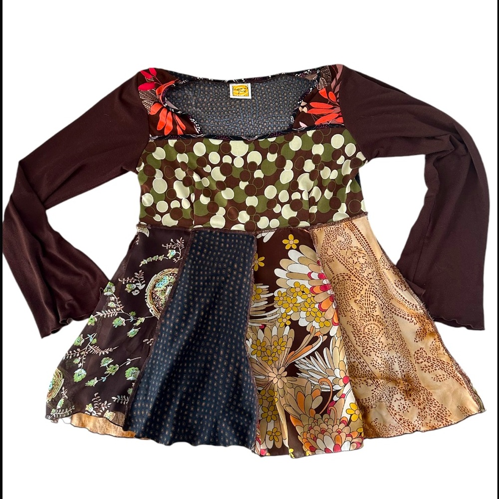 BOHO WOMENS PATCHWORK TOP